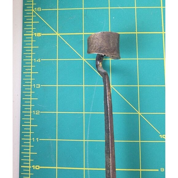 blackened brass candle hand hewn holders rustic hammered patina set 15" 13" 11" - Picture 9 of 9